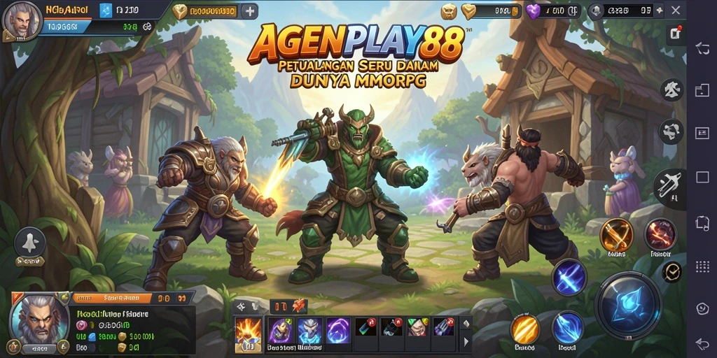 Tangkapan layar menunjukkan pertempuran epik dalam AGENPLAY88 dengan karakter yang beraksi.