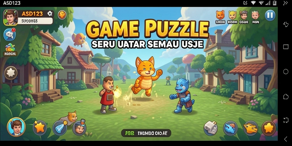 Screenshot menunjukkan pemain menyelesaikan tantangan puzzle yang menarik.