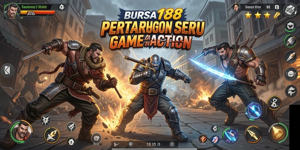 Tampilan gameplay BURSA188 yang menegangkan dan penuh aksi.