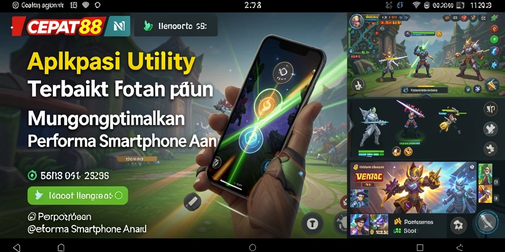 Tampilan utama aplikasi CEPAT88 dengan fitur optimasi performa.