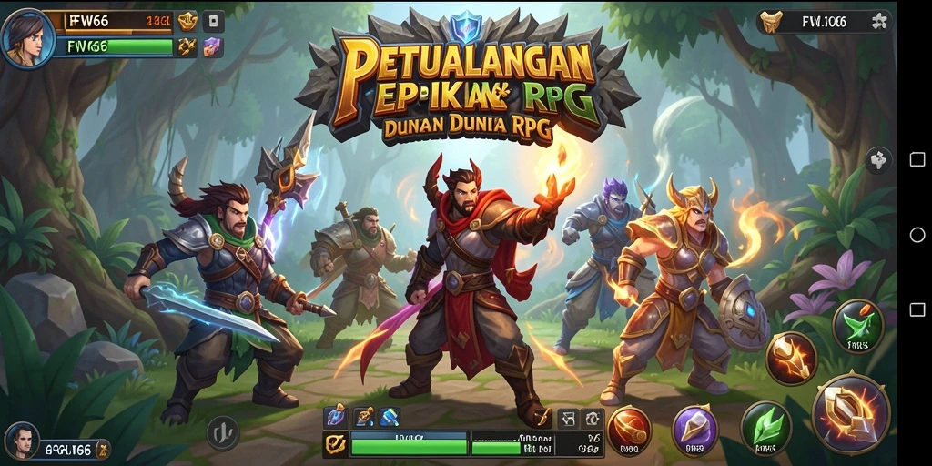 Tangkapan layar gameplay <strong>FW66</strong> yang menunjukkan pertarungan epik dan lingkungan yang menakjubkan.