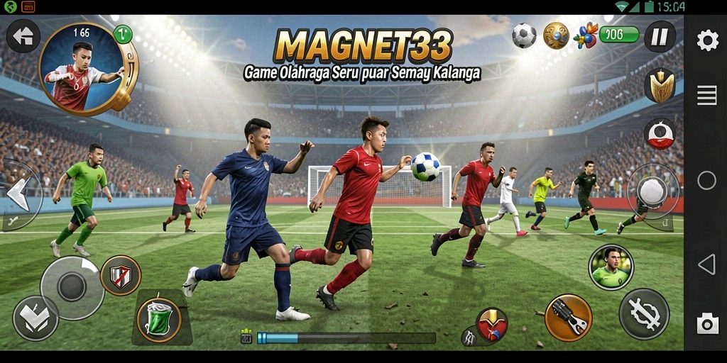 Tampilan menegangkan dari gameplay MAGNET33 dengan aksi olahraga yang seru.