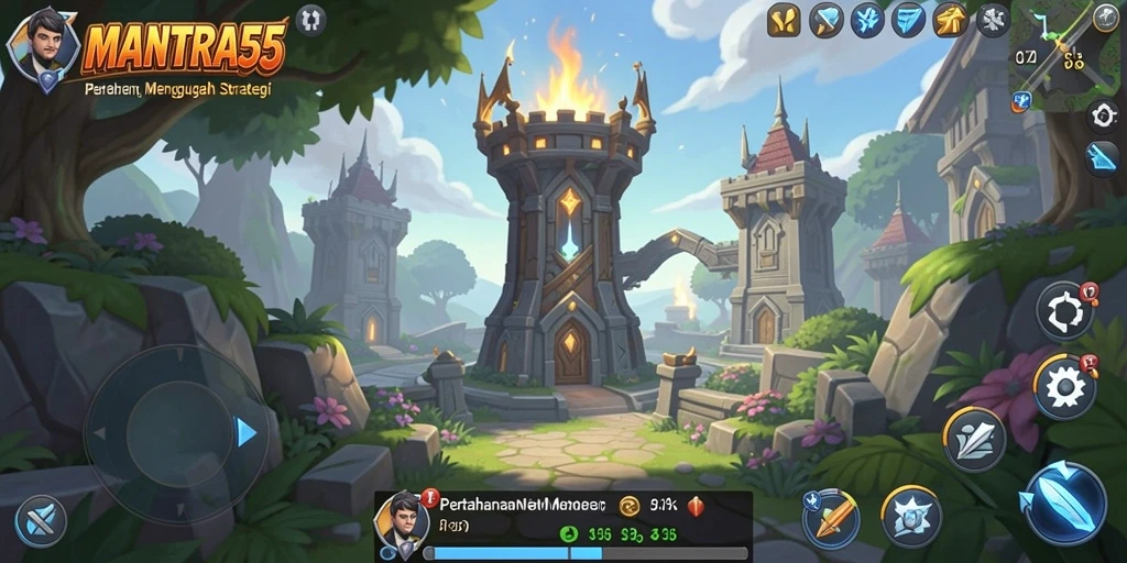 Tampilan menarik dari gameplay Tower Defense yang menegangkan.