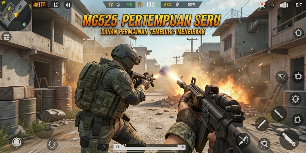 Tangkapan layar utama gameplay MG525 yang seru dan mendebarkan.