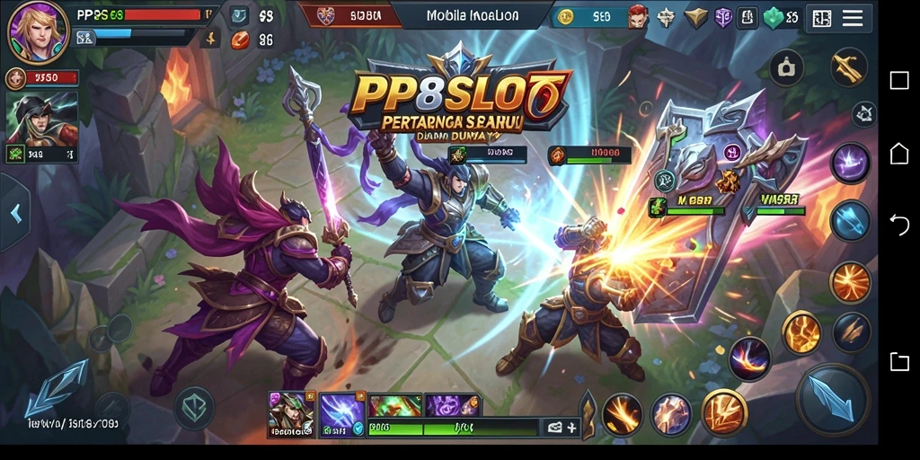 Gameplay PP8SLOT dengan aksi seru di arena MOBA.