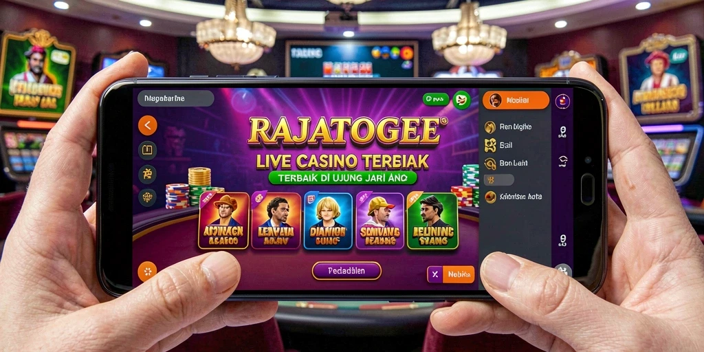 Tampilan utama gameplay RAJATOGEL dengan dealer langsung dan interaksi pemain.