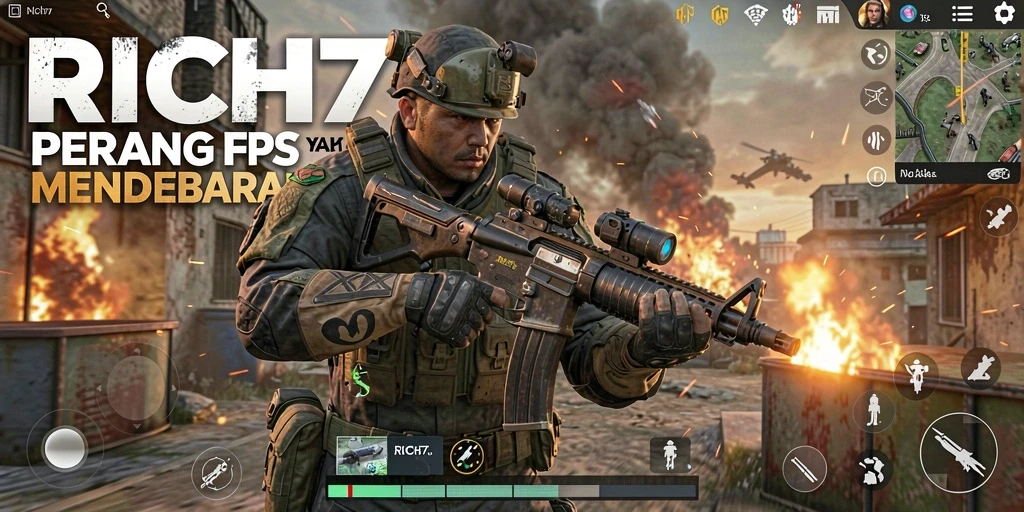 Tangkapan layar menampilkan gameplay intens dan aksi tembak-menembak.