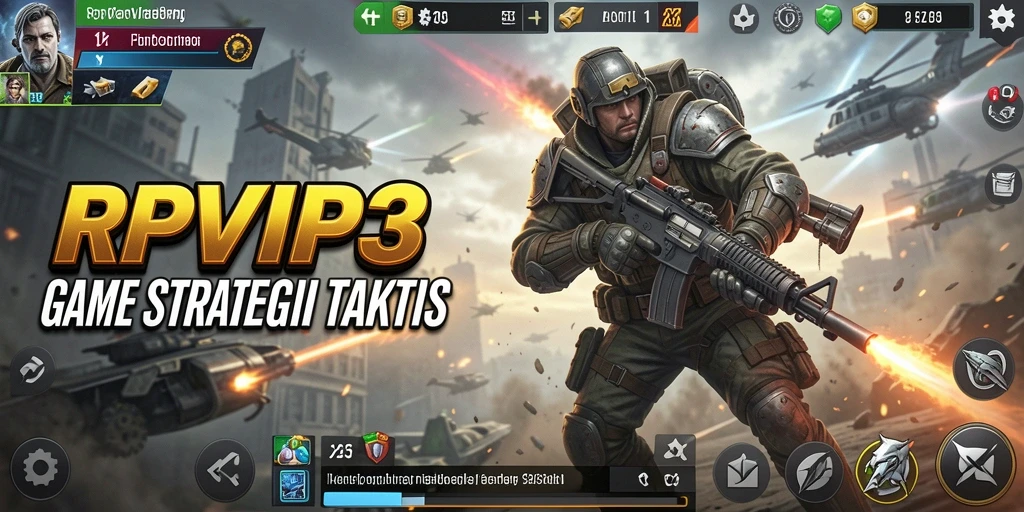 Tangkapan layar dari RPVIP3 menampilkan aksi strategi yang intens.