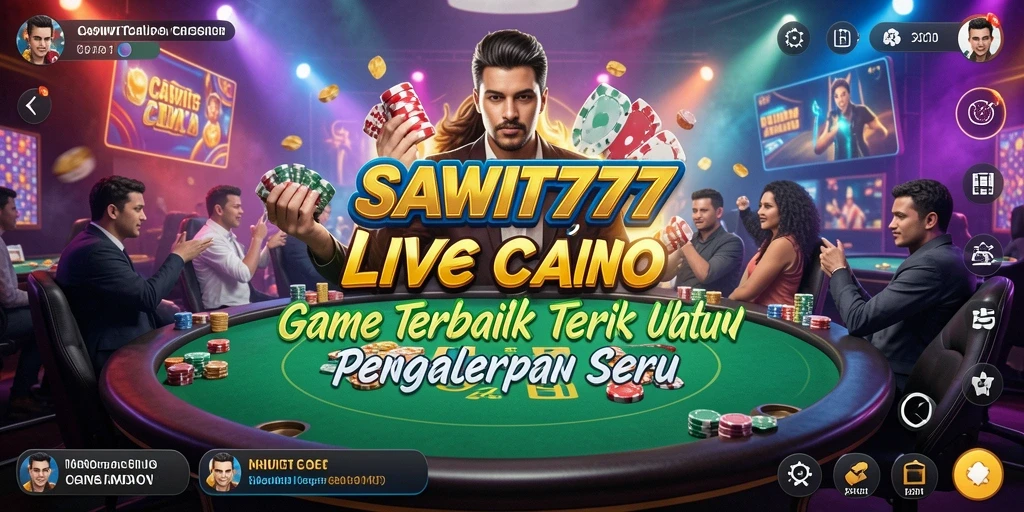 Gameplay seru SAWIT777 dengan dealer langsung dan interaksi pemain.