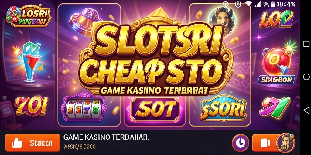 Screenshot utama SLOTSRI menampilkan gameplay seru dari permainan slot.