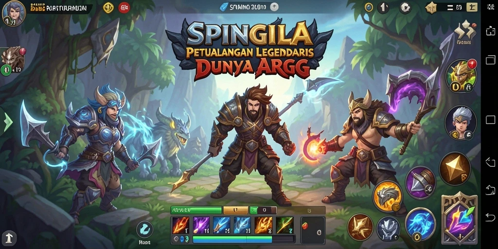 Tampilan gameplay ARPG SPINGILA dengan petualangan seru dan pertarungan menantang.