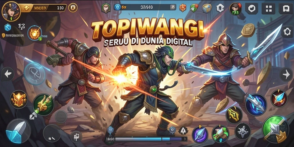 Gameplay seru di TOPIWANGI penuh aksi dan pertarungan epik.