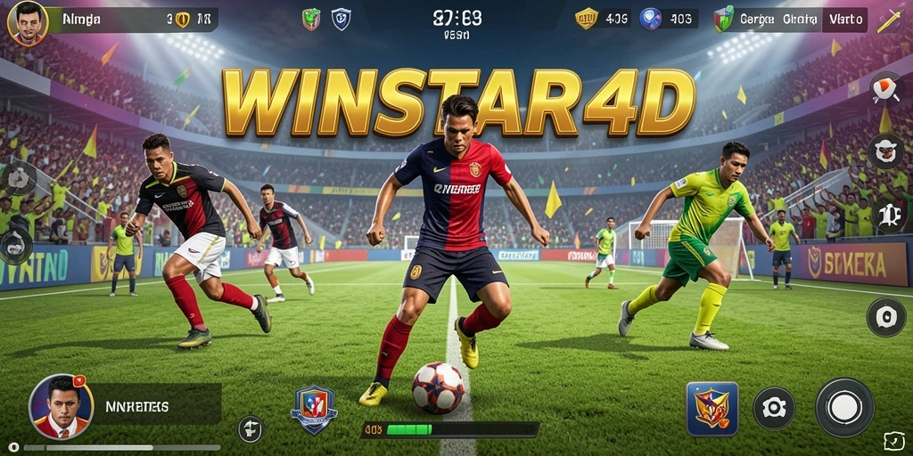 Tampilan gameplay olahraga yang seru dan interaktif.