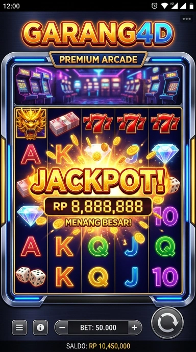 Tampilan utama aplikasi garang4d yang menarik.