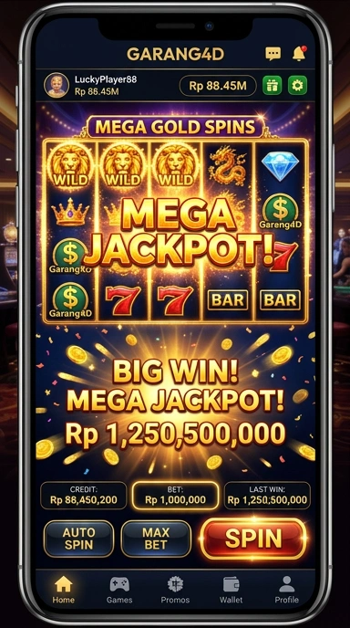 Screenshot proses unduh aplikasi di garang4d.